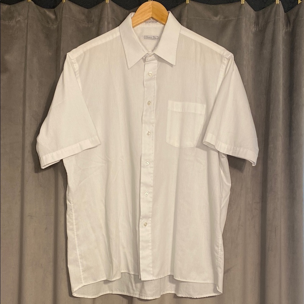 Dior White Casual Button Down Shirt